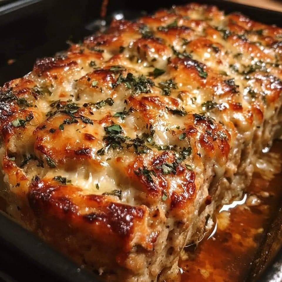 Garlic-Parmesan Chicken Meatloaf Roll