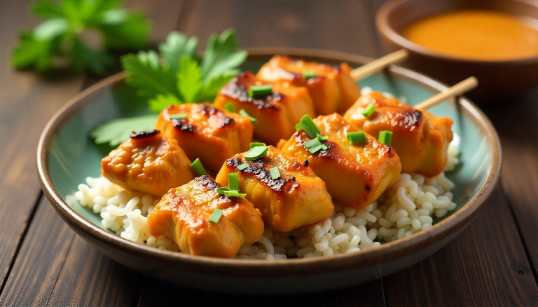 Thai Chicken Satay with Peanut Sauce