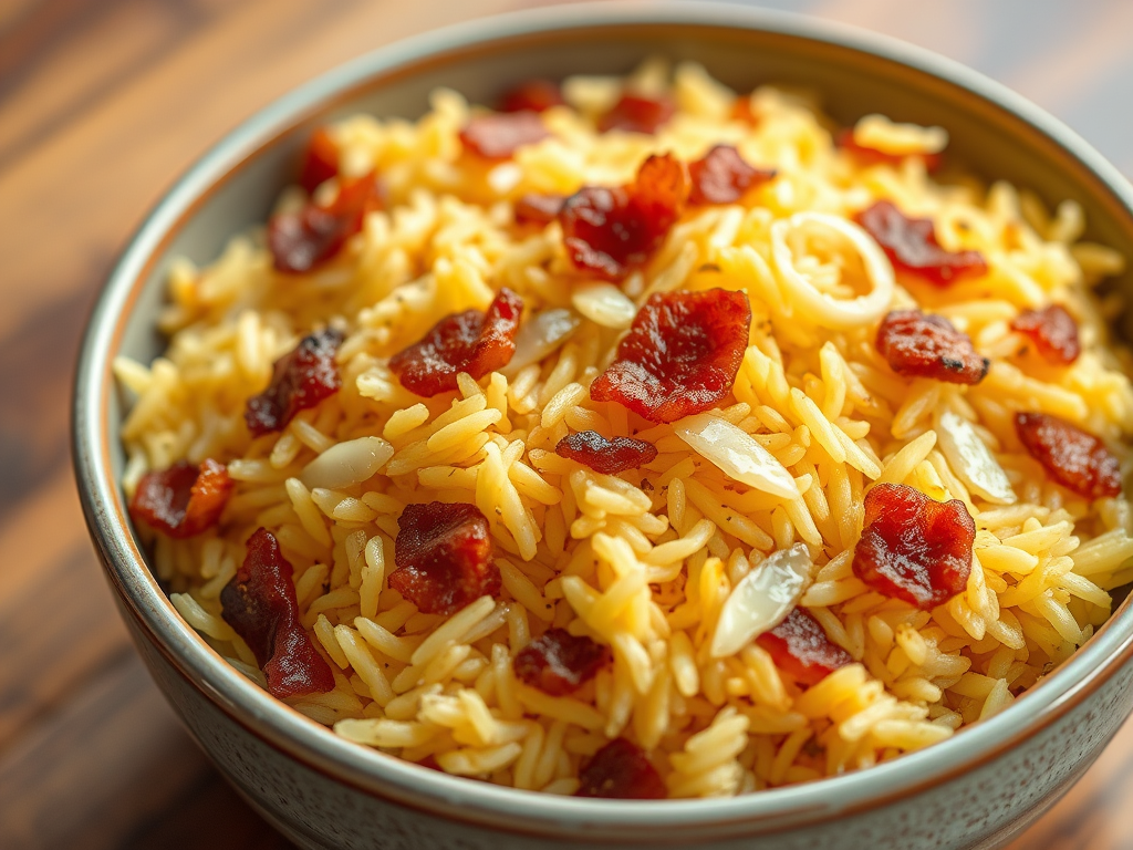 Garlic Bacon Rice