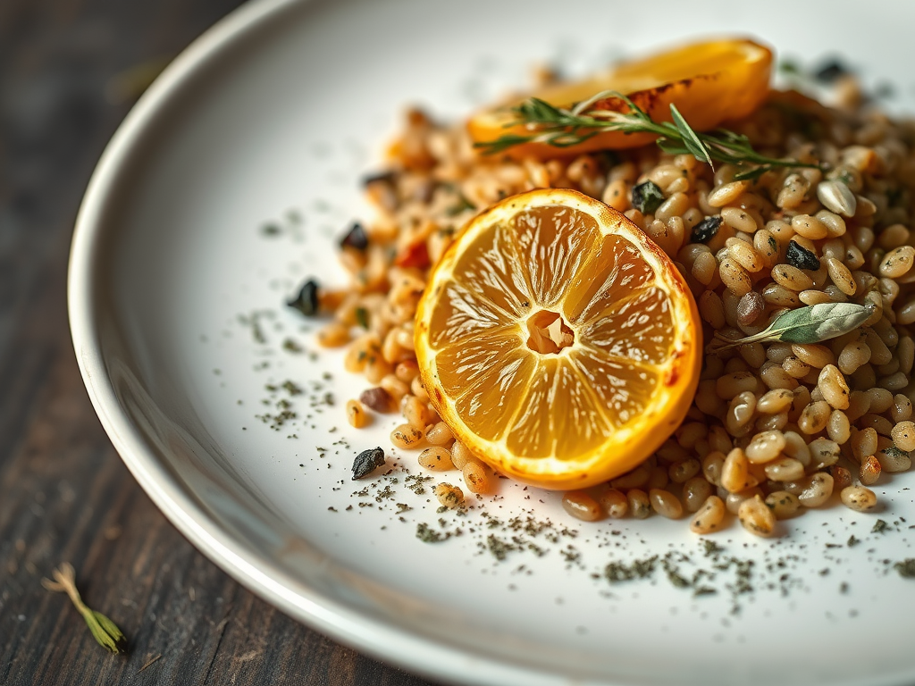 Farro with Roasted Garlic