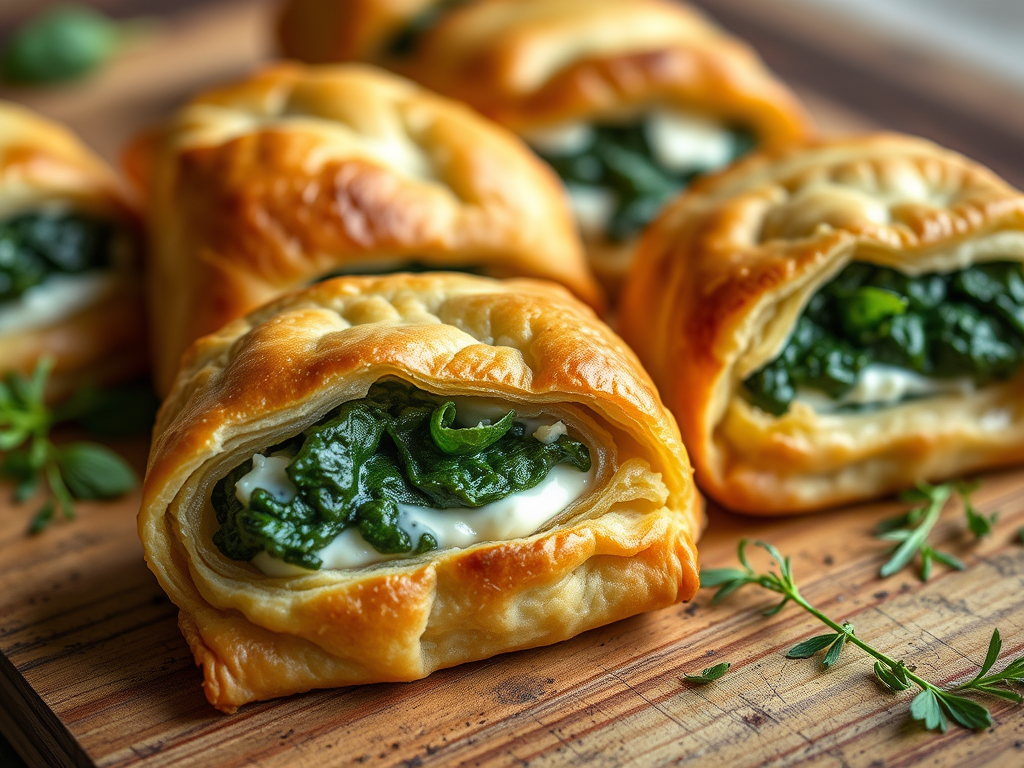 Spinach-Filled Puff Pastries