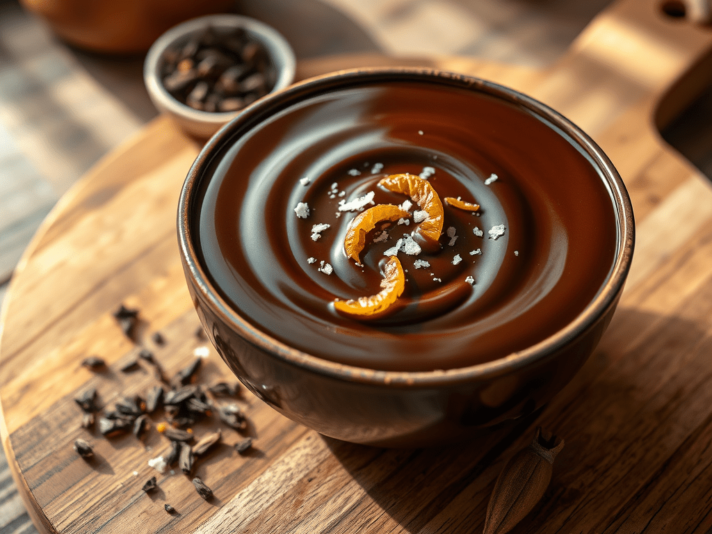 Chocolate Sauce with Smoked Salt