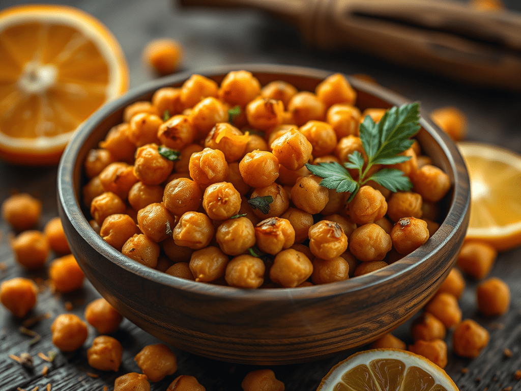 Citrus-Smoked Crispy Chickpeas