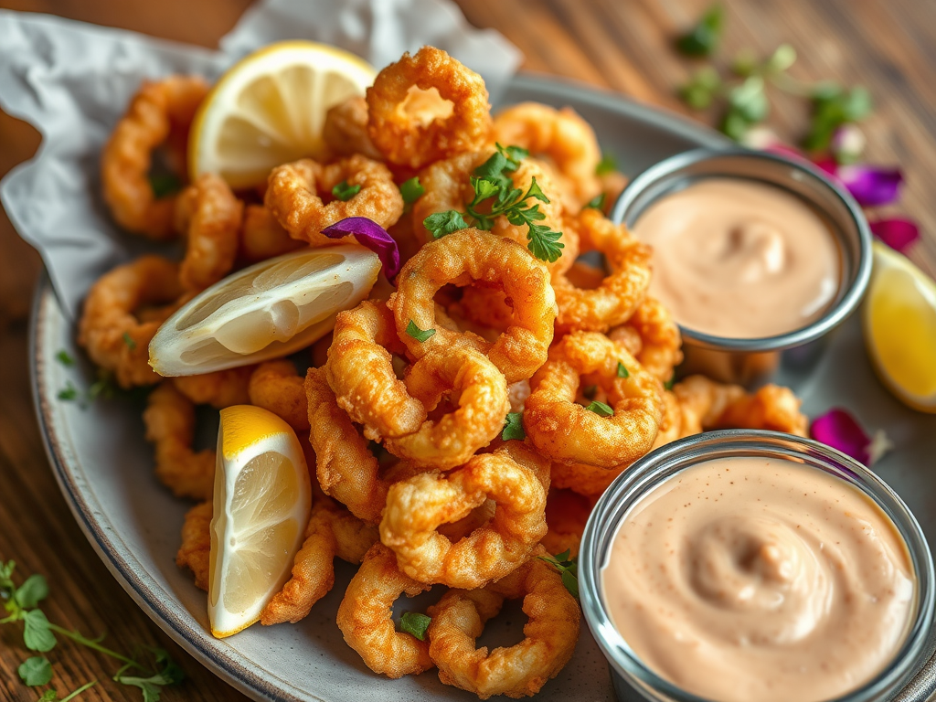 Crispy Calamari with Lemon Zest