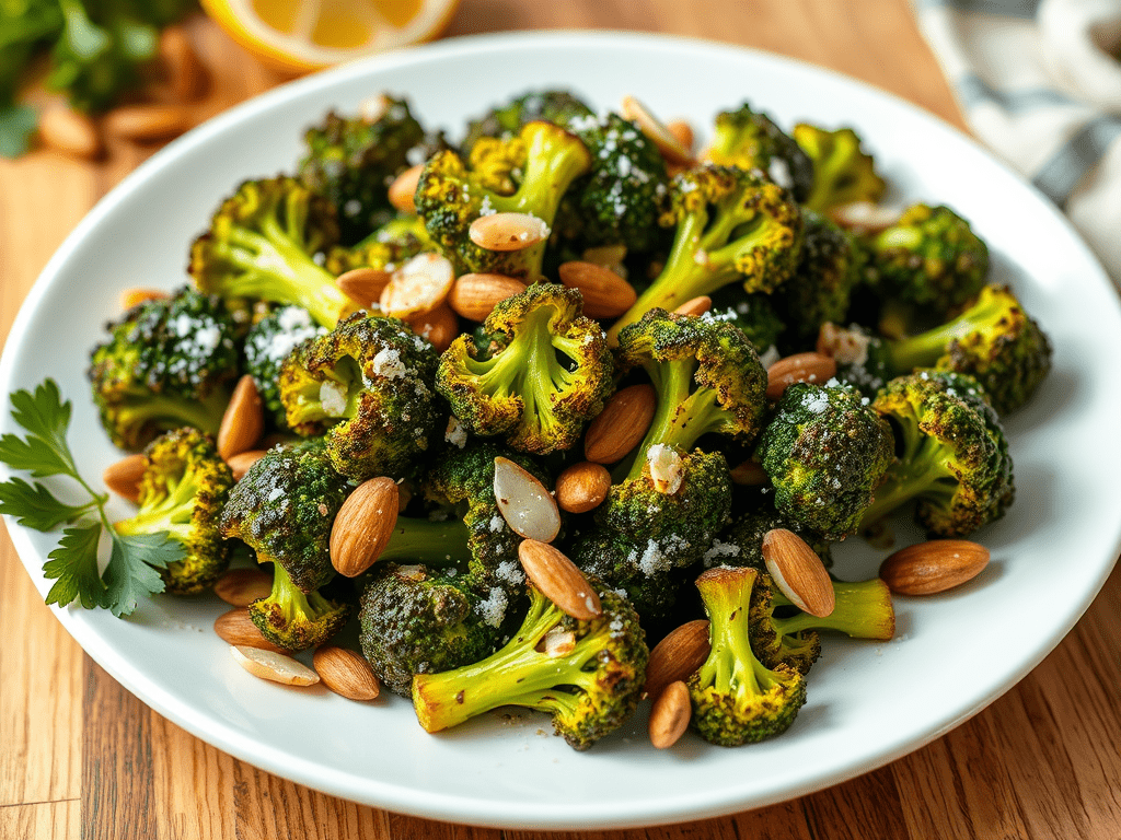 Lemon Parmesan Roasted Broccoli
