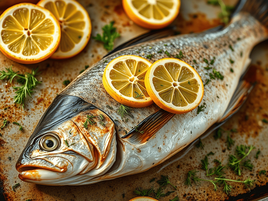 Roasted Fish with Lemon and Herbs
