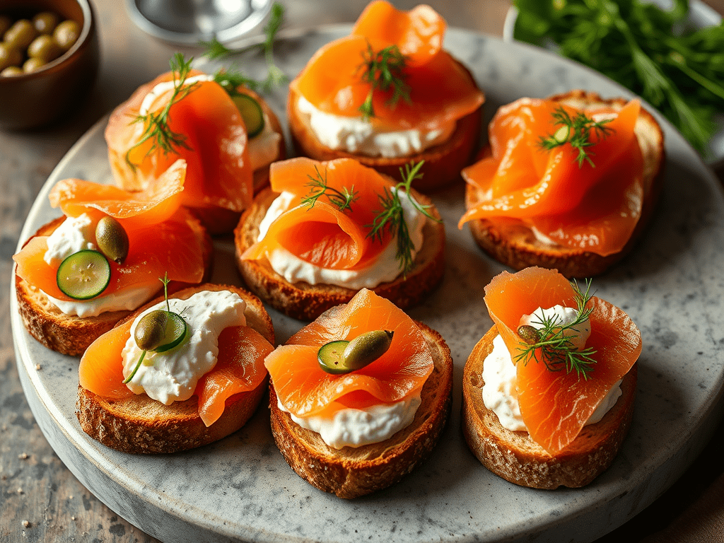 Smoked Salmon Canapés