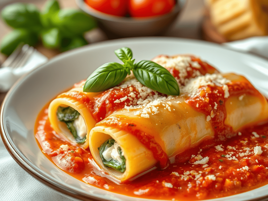 Cannelloni with Spinach and Ricotta
